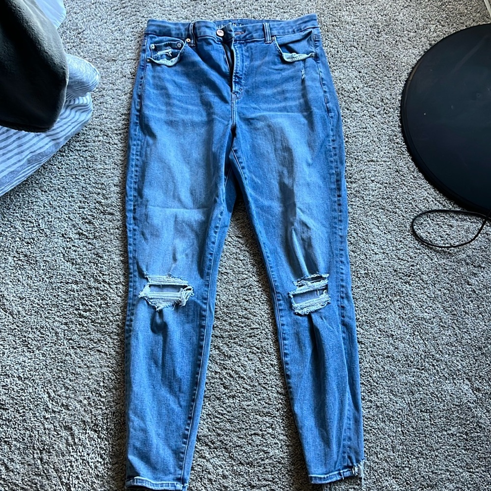 Womens American Eagle curvy high rise jeans
